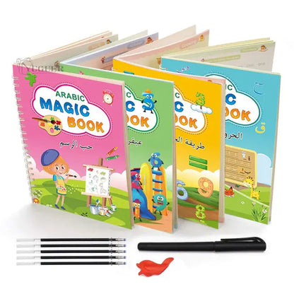 Magic CopyBook: 4 Books Bundle! - English, French & Arabic